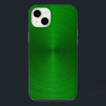 Textura Verde Brilhante Metálica Textura Verde Sem<br><div class="desc">Imagem de uma textura verde intensa e metálica brilhante, aspecto de aço inoxidável. Design minimalista e simples com um monograma personalizável.</div>