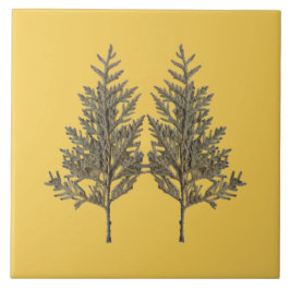 Textural Treasures of Winter on Ceramic Tile - D2