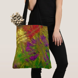 "Textured Florals" (large) Shoulder Tote