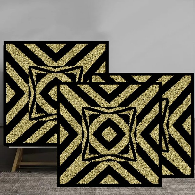 Textured Gold Geometric Chevron Pattern (Criador carregado)