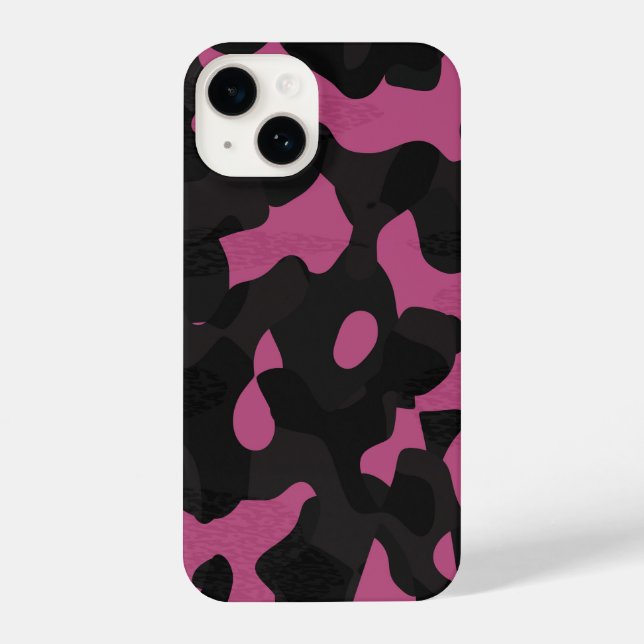  Textured pink and black camo abstract (Verso)