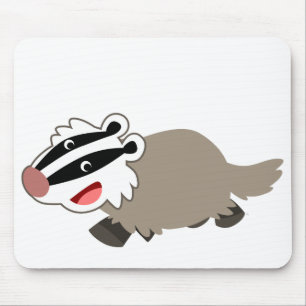 Texugo bonito Mousepad dos desenhos animados
