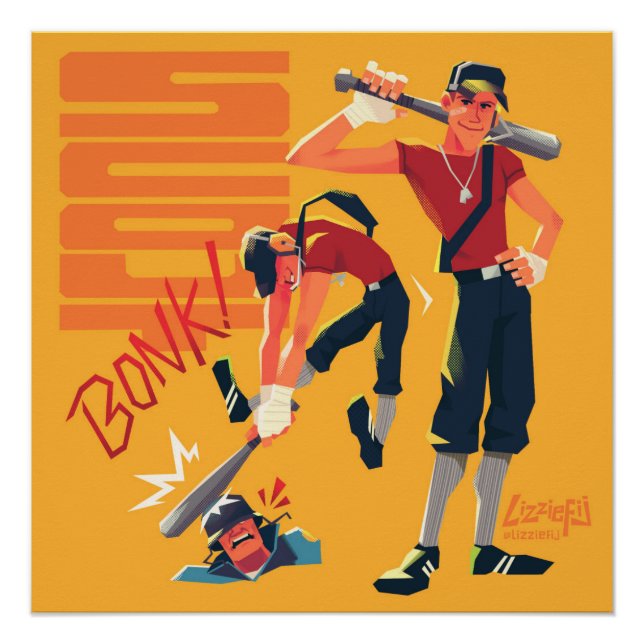 TF2 Scout Bonk! poster impressão (Frente)