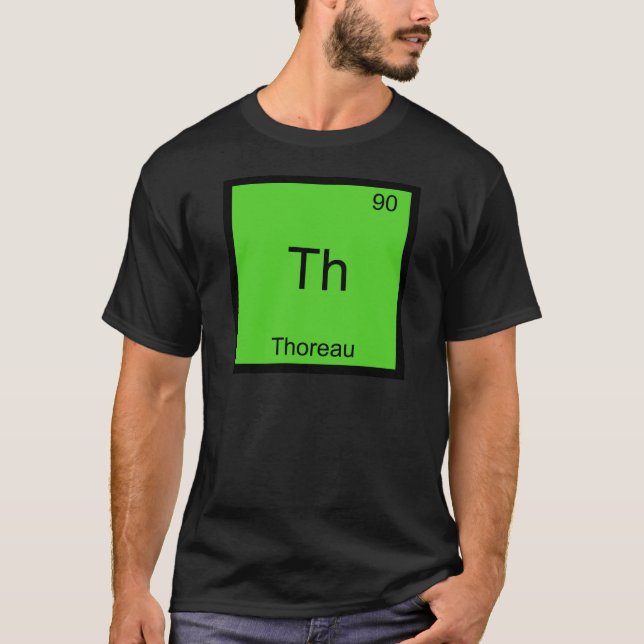 Th - Thoreau Camiseta do Símbolo do Elemento de Qu (Frente)