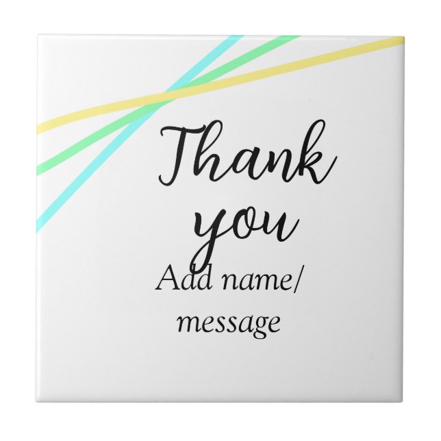 Thank you add name message simple stylish calligra (Frente)