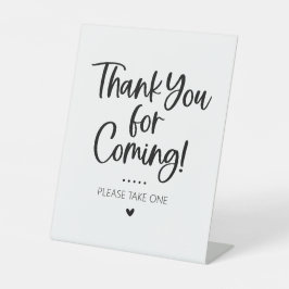 Thank You for Coming Favor Table Sign