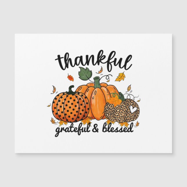 Thankful Pumpkin Grateful And Blessed  (Frente)