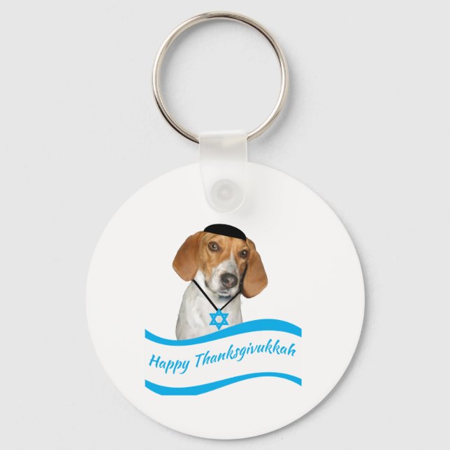 Thanksdoukkah Chaveiro Funny Hound Dog w Yamaka (Frente)