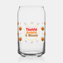 Thanksgiving Can Glass Thanksgiving Home Decor