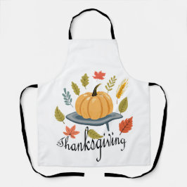 Thanksgiving Leaves and Pumpkin in Autumn colors