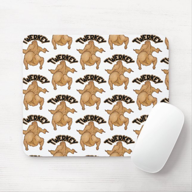 Thanksgiving Twerkey  Mousepad (Com mouse)