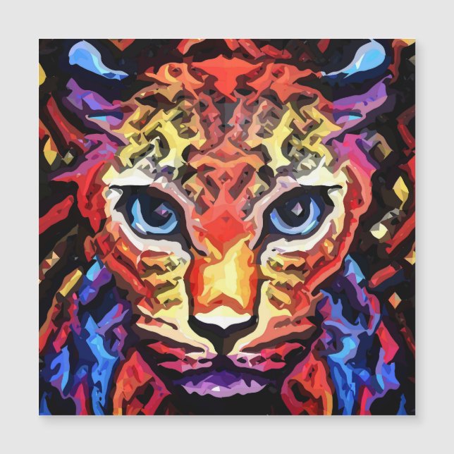 That Colorful Leopard Look Magnetic Card (Frente)