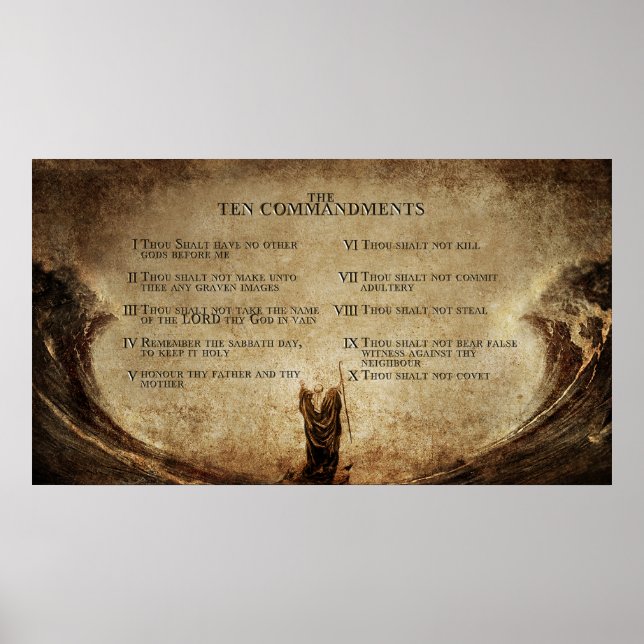 the 10 commandments wall poster (Frente)