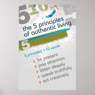 The 5 Principles of Authentic Living - Poster