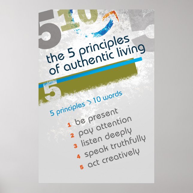 The 5 Principles of Authentic Living - Poster (Frente)