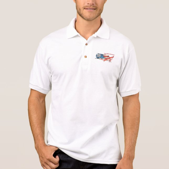 The America route 66 style for Mam Polo shirt (Frente)