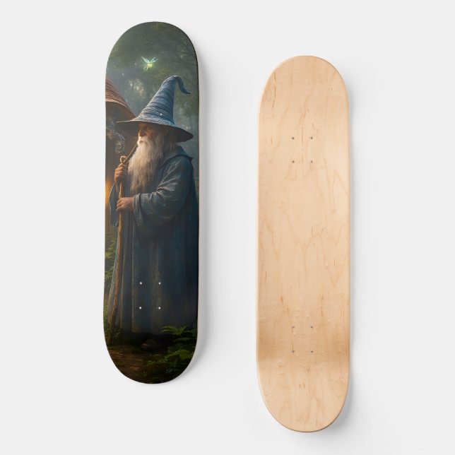 The ancient forest wizard 8.125 skateboard deck (Frente)