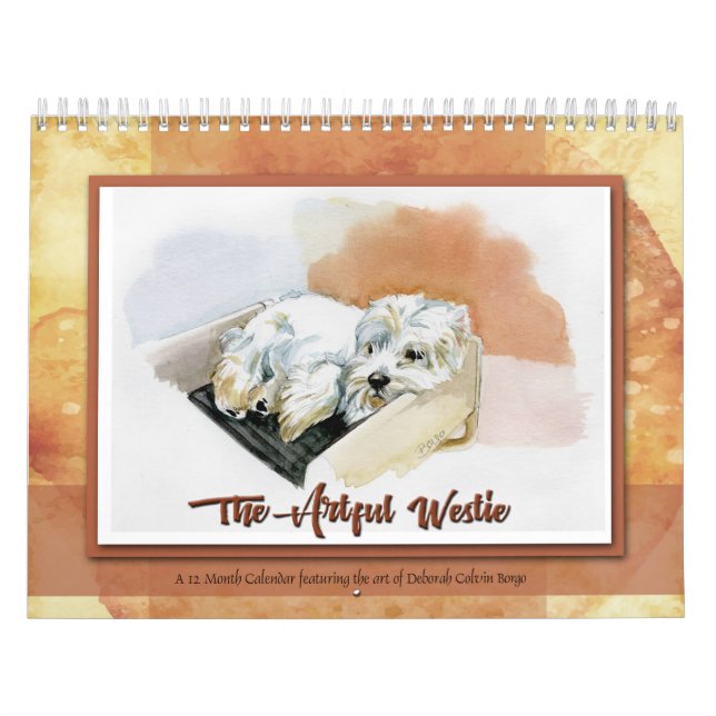 The Artful Westie A 12 meses de calendário de Borg (Capa)