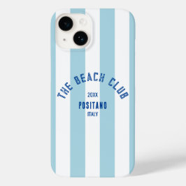 The Beach Club Crest Blue Cabana Stripe
