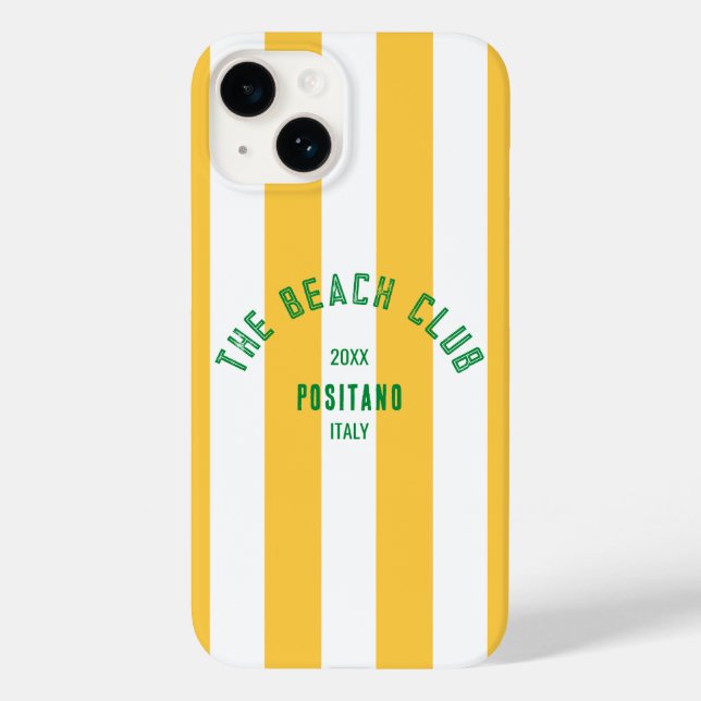 The Beach Club Crest Yellow Cabana Stripe (Verso)