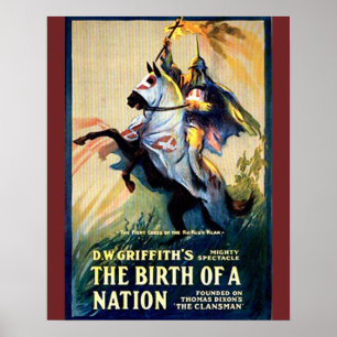 The Birth of A Nation (1915)  Movie Poster Matte