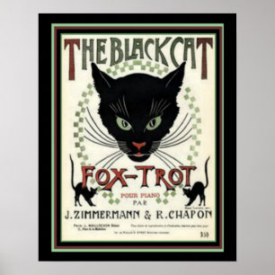 "The Black Cat Fox Trot" 16 x 20 Impressão