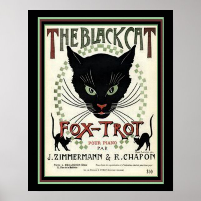 "The Black Cat Fox Trot" 16 x 20 Impressão (Frente)