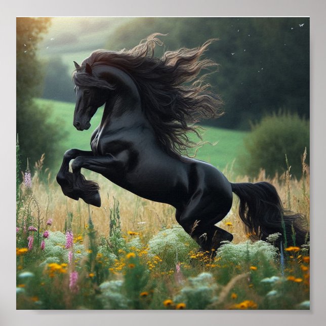 The Black Horse Wall Poster (Frente)