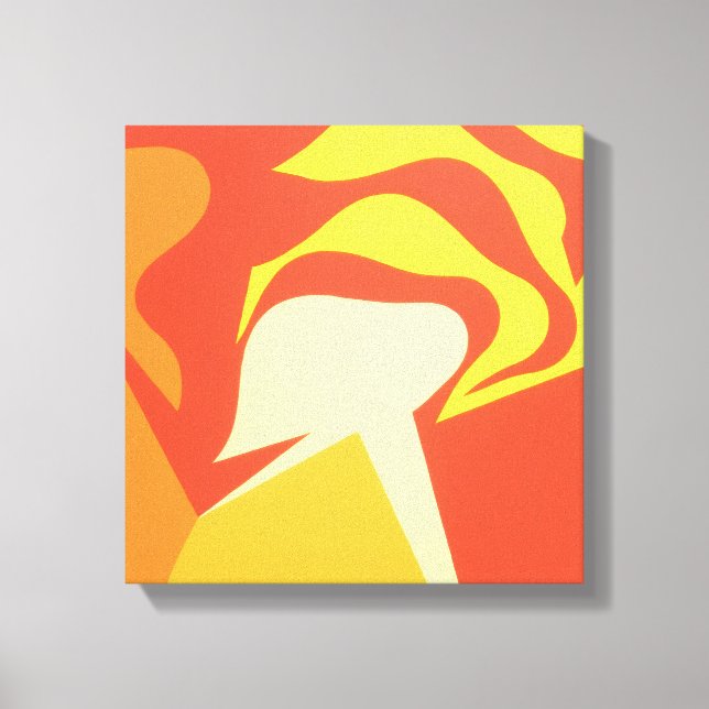 The Bright Unknown Yellow Abstract Canvas Print (Frente)