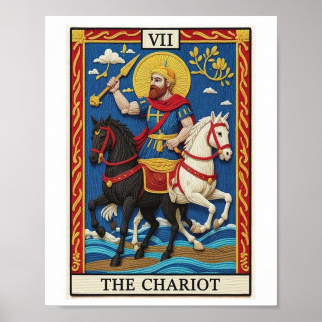 The Chariot Tarot Card Poster (Frente)