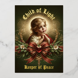 The Child Who Blesses Foil Holiday Card