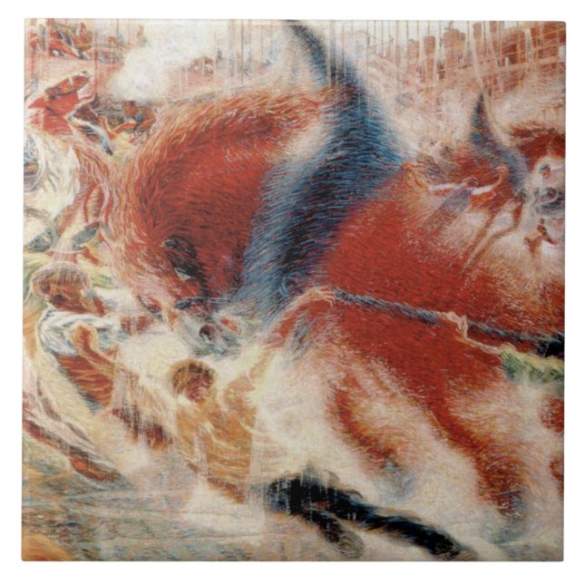 The City Rises (por Umberto Boccioni) (Frente)