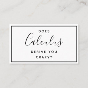 The College Math Tutor - Cartão de visita Engraç