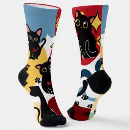 The Cutest Black Cat Socks - Black Cat Gift 