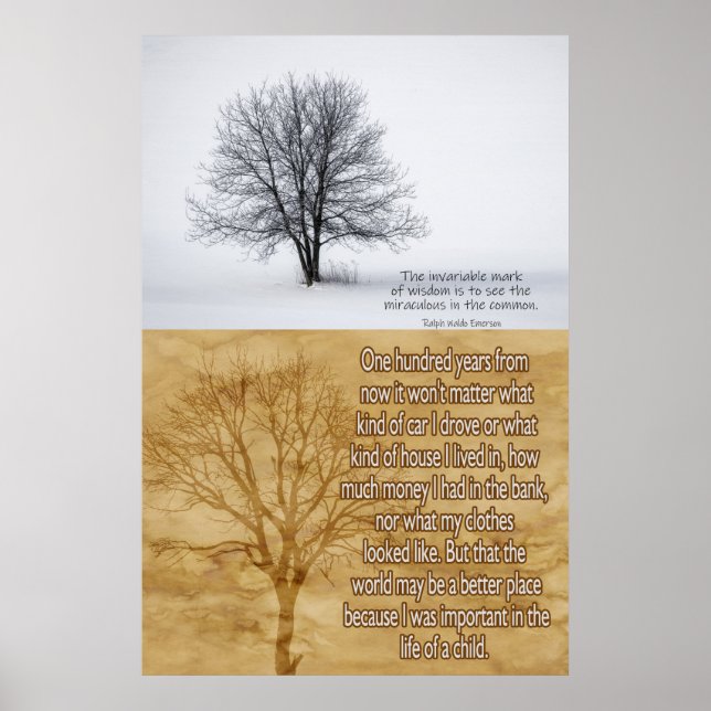 The Double Tree Poster of Thought (Frente)