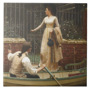 The Elopement (Romantic Date) (por E.B. Leighton)