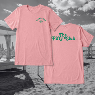 The Fifty Club Rosa Oversize Camiseta de Aniversár