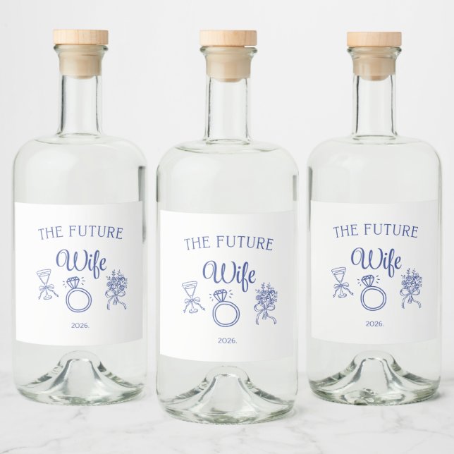 The Future Wife Food and Beverage Label Set (Garrafas)