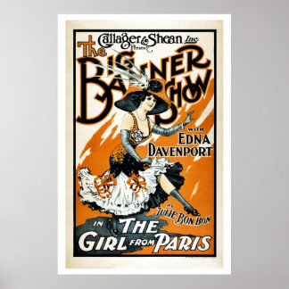 The Girl from Paris, vintage musical poster