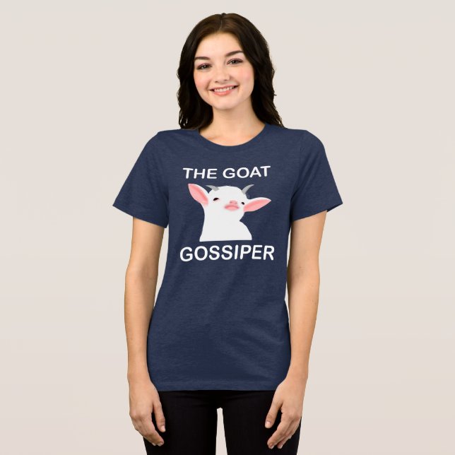 The Goat Gossiper Funny Goat Illustration (Frente Completa)