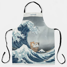 The Great Wave off Kanagawa with Cute Kittens