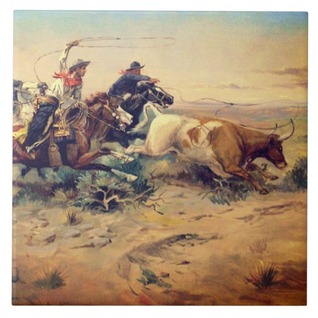 The Herd Quitter (por C. M. Russell, c. 1897) (Frente)