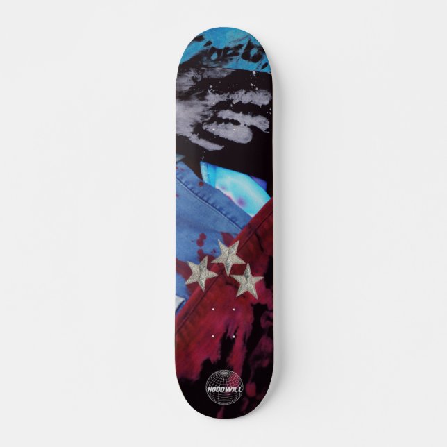 The HoodWill Denim Stars Skateboard Deck (Frente)