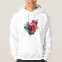 The Jaded Heart em uma camiseta branca de manga lo