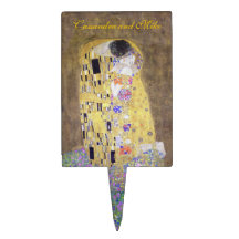 "The Kiss" Klimt Wedt Cake Topper Art Nouveau