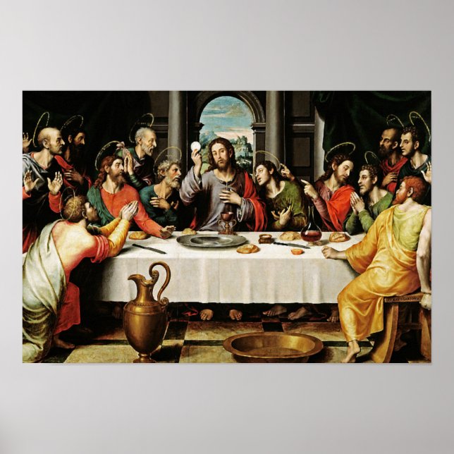 The Last Supper Eucharist - La Ultima Cena Poster (Frente)