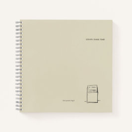 The Library Stamp Minimalist Book Lover Notebook 