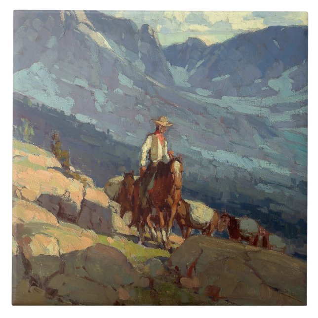 "The Lone Packer" Western Art de Edgar Payne (Frente)