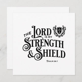 The Lord is My Strength Scripture Flat Note Card