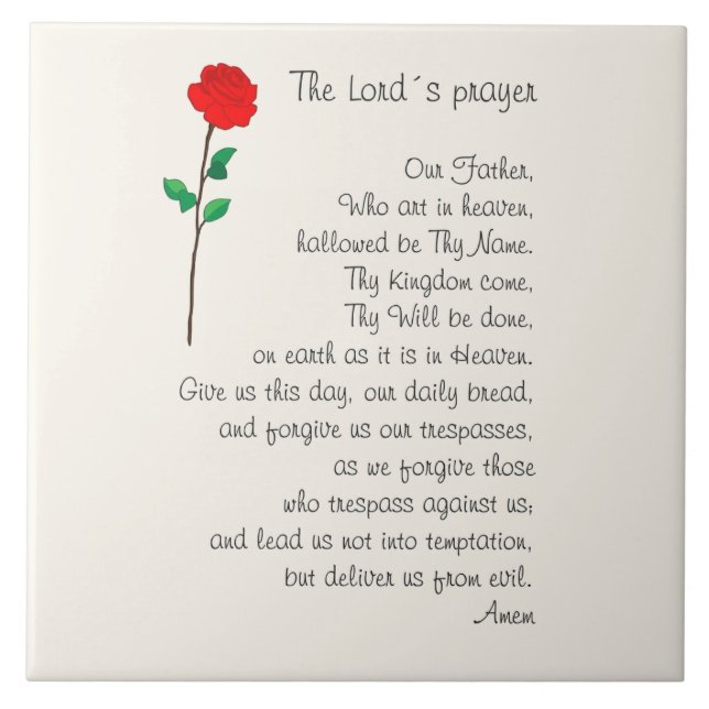 THE LORD'S PRAYER TILE (Frente)